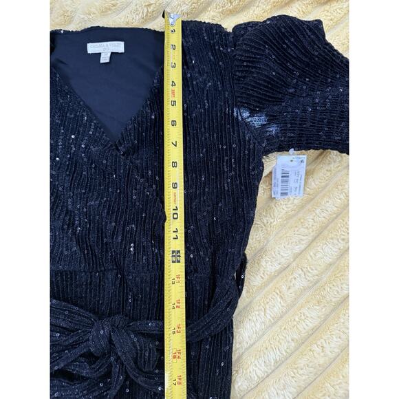 Girls Chelsea & Violet Gold Sequins Jumpsuit Holiday Party Medium 10 - Picture 10 of 13